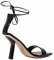 Shop (Women) By Far Devon Sandals 'Black Square-Toe Buckle Strap' 23SSDEVSBLP