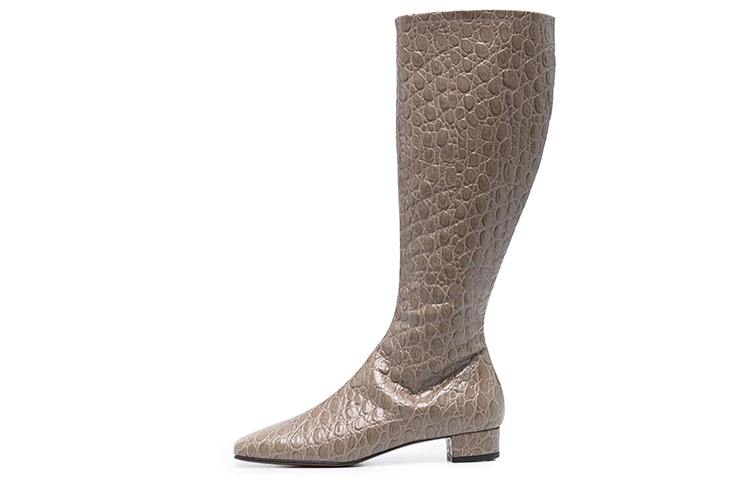 (W) By Far Edie Boot 'Grey Croc Embossed'
