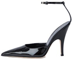 (Women) By Far Eliza 'Black Leather Pointed Buckle Stiletto' 22CRJNBLGRL-152738 (Women) By Far Eliza 'Black Leather Pointed Buckle Stiletto' 22CRJNBLGRL-152738
