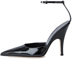 (Women) By Far Eliza 'Black Leather Pointed Buckle Stiletto' 22CRJNBLGRL-152738 (Women) By Far Eliza 'Black Leather Pointed Buckle Stiletto' 22CRJNBLGRL-152738