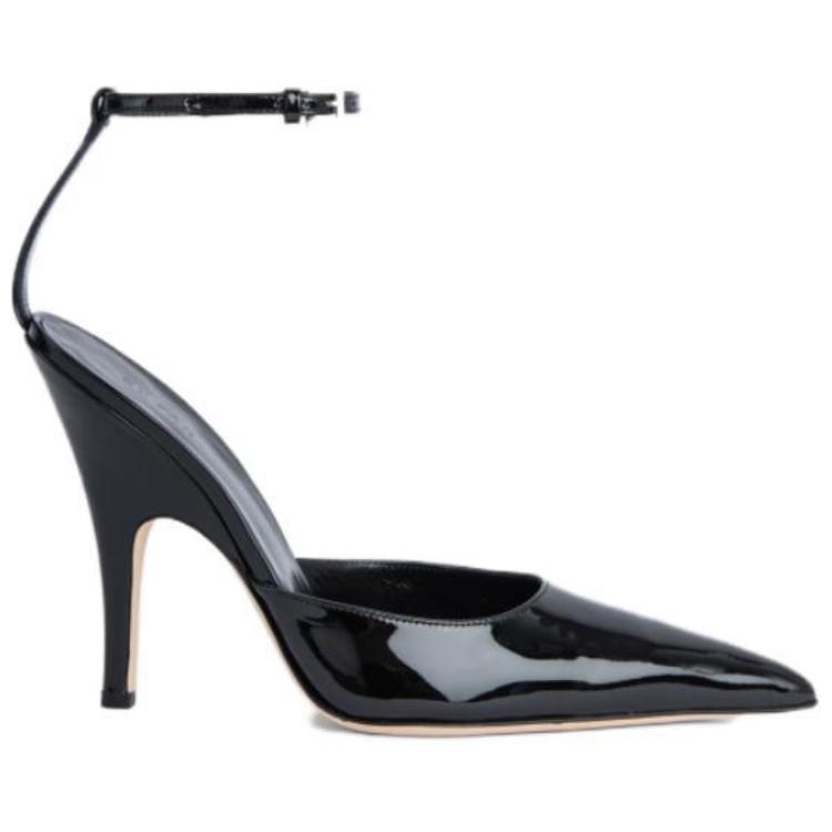 Order (Women) By Far Eliza 'Black Leather Pointed Buckle Stiletto' 22CRJNBLGRL-152738