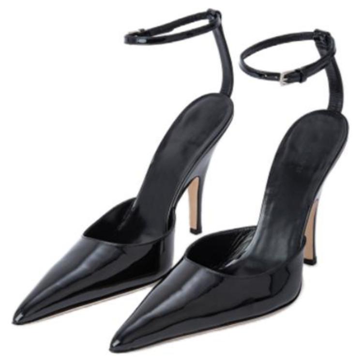 Lookbook (Women) By Far Eliza 'Black Leather Pointed Buckle Stiletto' 22CRJNBLGRL-152738