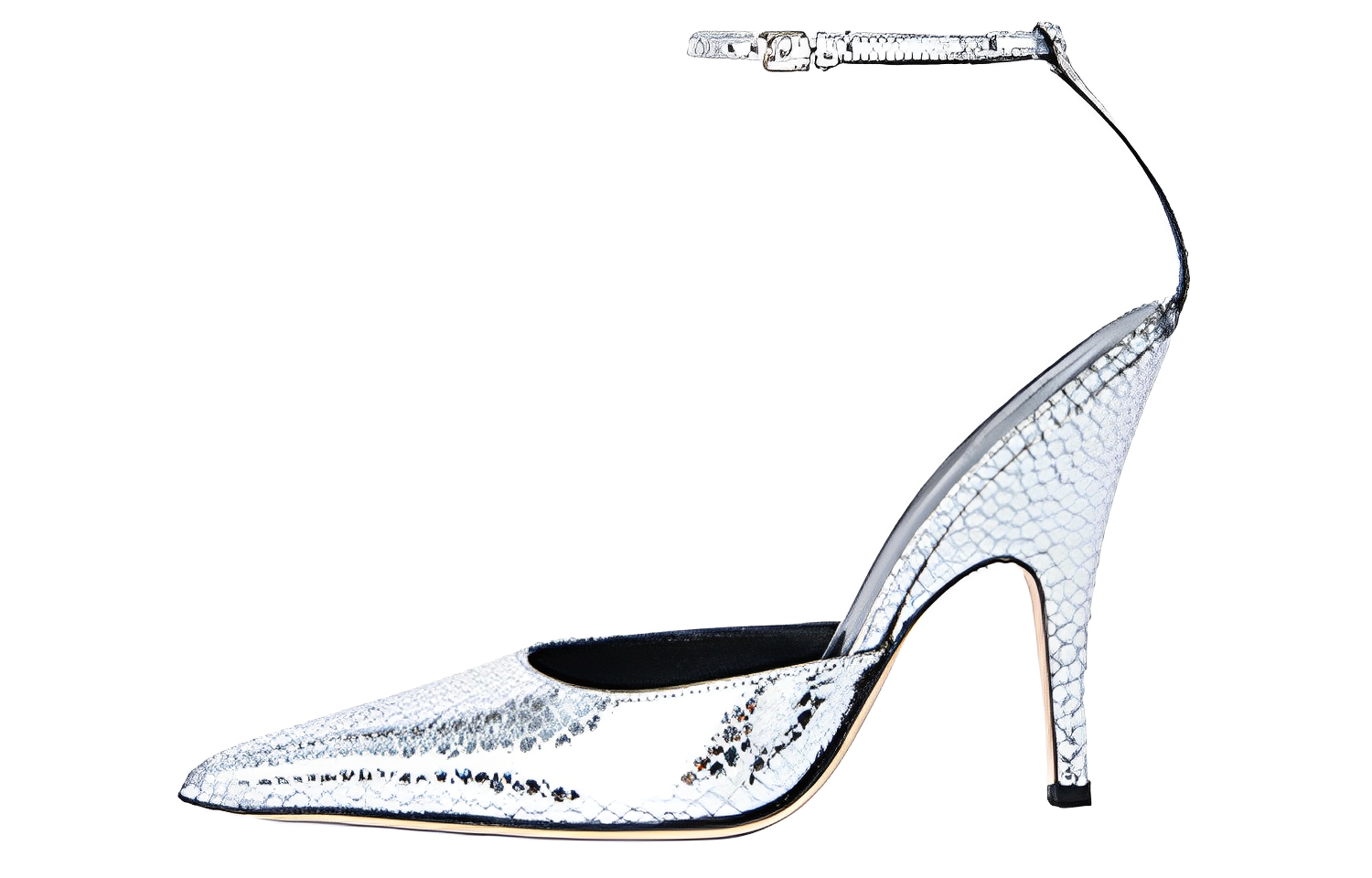 (Women) By Far Eliza 'Silver Buckle Stiletto' 22CRJNBLGRL-152733