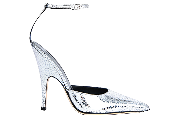Order (W) By Far Eliza 'Silver Buckle Stiletto' Tumit Tinggi Perak 22CRJNBLGRL-152733