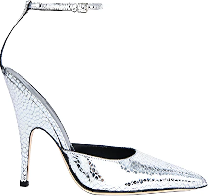 (W) By Far Eliza 'Silver Buckle Stiletto' Tumit Tinggi Perak 22CRJNBLGRL-152733 Order (W) By Far Eliza 'Silver Buckle Stiletto' Tumit Tinggi Perak 22CRJNBLGRL-152733