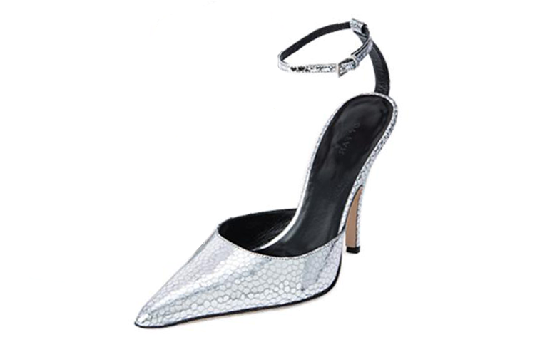 Lookbook (W) By Far Eliza 'Silver Buckle Stiletto' Tumit Tinggi Perak 22CRJNBLGRL-152733