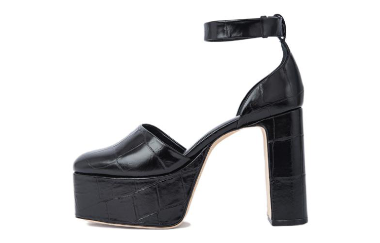 (Women) By Far Embossed Leather 12cm 'Black' 'Elegant Stiletto' 23SSBARBHAPLMCEL