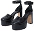Order (W) By Far Kulit Lekuk 12cm 'Hitam' 'Stiletto Elegan' 23SSBARBHAPLMCEL