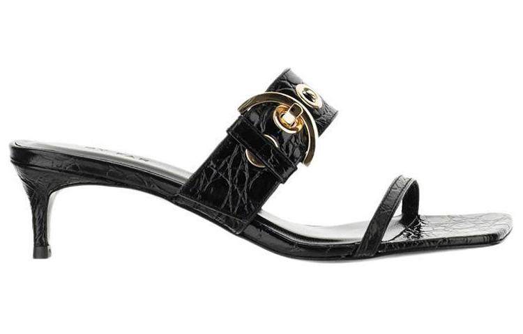(W) By Far Embossed Leather Sandals 'Black' 圖 2