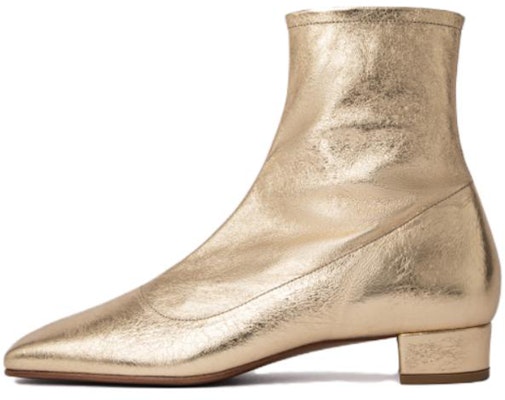 (Women) By Far Este Leather Square Toe Zip Boots 'Gold' 23SSESTBPCHA Buy (Women) By Far Este Leather Square Toe Zip Boots 'Gold' 23SSESTBPCHA