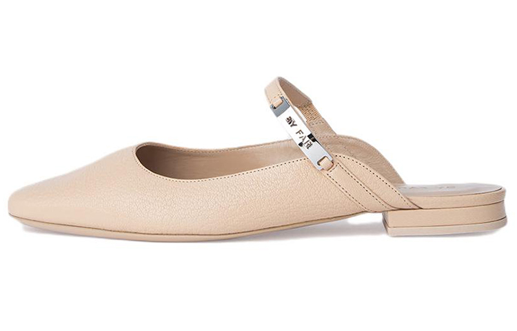 (W) By Far Etta 'Textured Grain Mule - Sand'