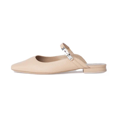 (W) By Far Etta 'Textured Grain Mule - Sand'