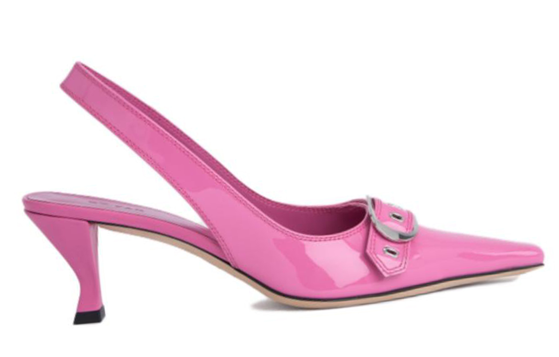 Order (W) バイファー エヴィタ『ブラックレザーポインテッドトゥキトゥンヒール』 23SSEVINLPPPAN