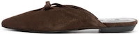 (W) By Far Finn 'Brown Suede Open-Heel Flats' - Kasut Rata Tumit Terbuka Coklat Suede. 23PFFNNFBERU