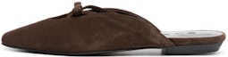 Buy (W) By Far Finn 'Brown Suede Open-Heel Flats' - Kasut Rata Tumit Terbuka Coklat Suede. 23PFFNNFBERU