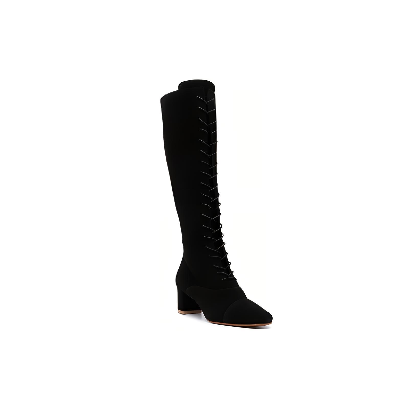 Order (Women) By Far High-Top Lace-Up Boots 'Black Fleece Comfort' 21FWLDBLU