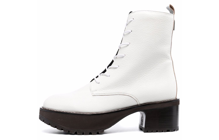 (W) By Far High-Top Sneaker Boots 'White Leather'