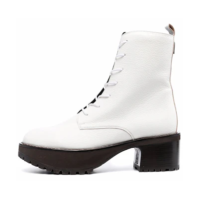(W) By Far High-Top Sneaker Boots 'White Leather'