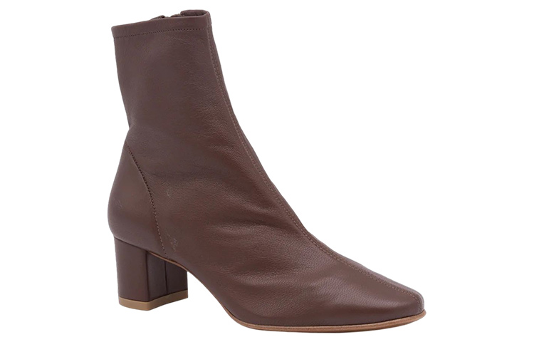 Order (W) バイファー 茶色レザー ハイヒールアンクルブーツ 22FSOFSEONAPSEQ