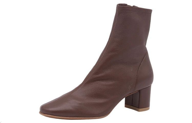Lookbook (W) バイファー 茶色レザー ハイヒールアンクルブーツ 22FSOFSEONAPSEQ