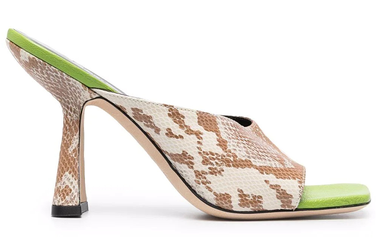 (W) By Far High Heel Sandals 'Green Snake Effect' 圖 2