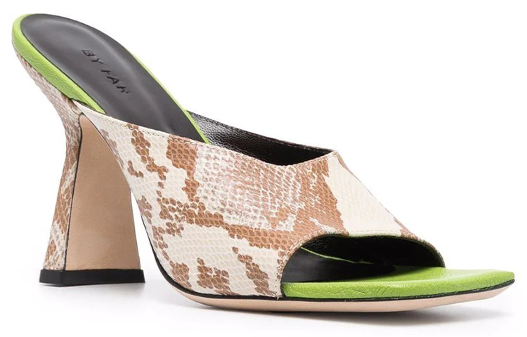 (W) By Far High Heel Sandals 'Green Snake Effect' 圖 3