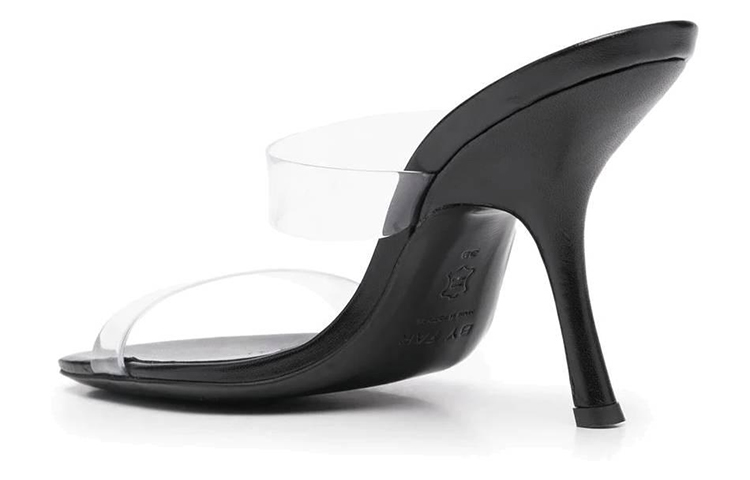 (W) By Far High Heel Slide 'Black PVC Double Strap' 圖 4