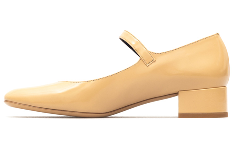 (W) By Far High Heels 'Nude Shine'