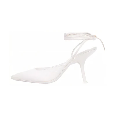 (W) By Far Jen 'White Leather High Heels'