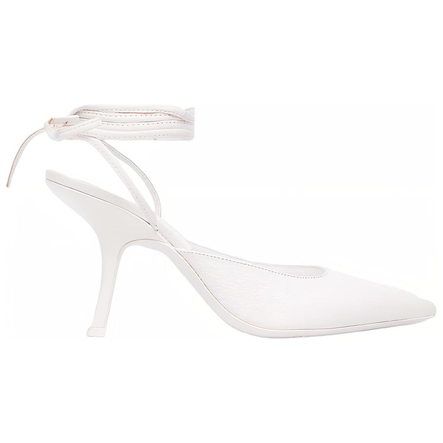 (W) By Far Jen 'White Leather High Heels' 圖 2