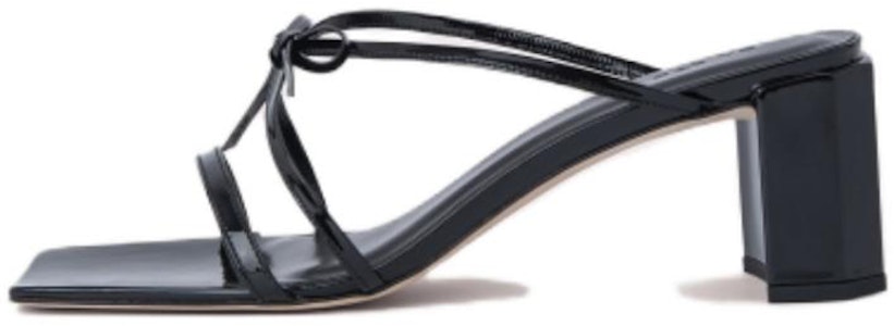 (W) By Far June Sepatu Kulit Toe Persegi Hitam Slip-On 23SSJUNSBLP Buy (W) By Far June Sepatu Kulit Toe Persegi Hitam Slip-On 23SSJUNSBLP