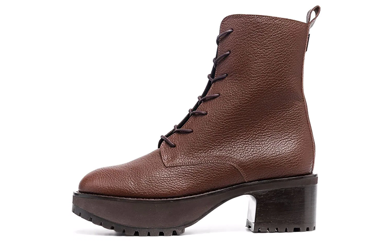 (W) By Far Lace-Up Short Boot 'Brown Fashion Essentials'