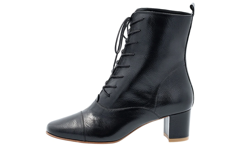 (Women) By Far Lada 'Simplified Casual Warm Comfortable Lace-Up Short Boots Black' 21FWLADBBLGGGLBL