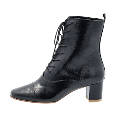 (W) By Far Lada 'Simplified Casual Warm CMFTable Lace-Up Short Boots Black'