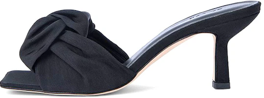 (Women) By Far Lana Black 'Satin Pointed-Toe Stiletto' 32221378871342 (Women) By Far Lana Black 'Satin Pointed-Toe Stiletto' 32221378871342
