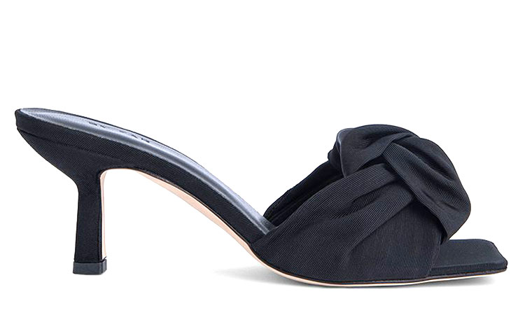Order (Women) By Far Lana Black 'Satin Pointed-Toe Stiletto' 32221378871342
