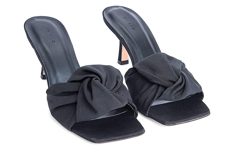 Lookbook (Women) By Far Lana Black 'Satin Pointed-Toe Stiletto' 32221378871342