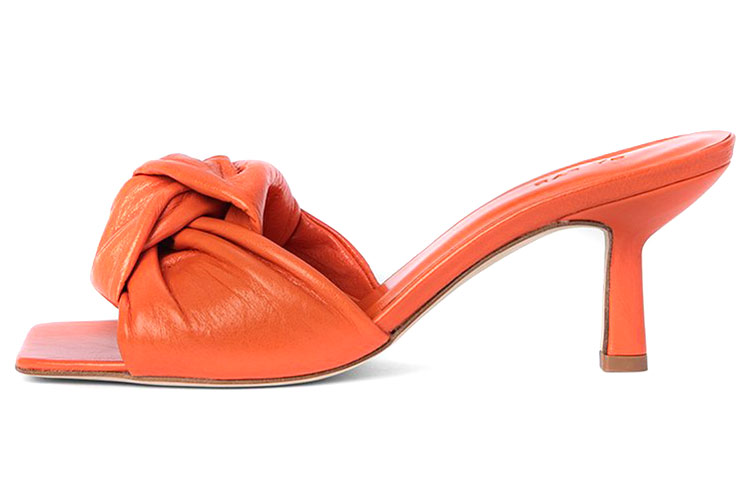 (Women) By Far Lana High Heel Sandal 'Papaya Yellow' 32667330281518