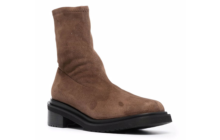 (W) By Far Leather Ankle Boot 'Brown Fashion Casual' 圖 2