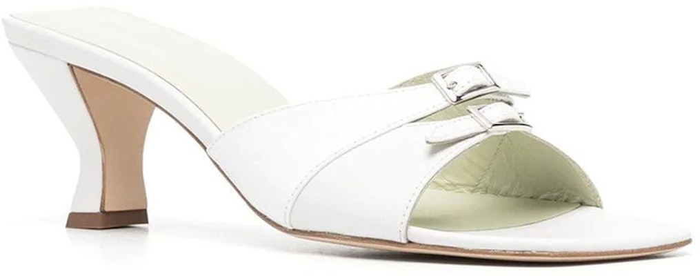 (W) Sandalia de Cuero Tacón Ancho Punta Abierta By Far 'Blanco' 21SSNOMWHCRE Order (W) Sandalia de Cuero Tacón Ancho Punta Abierta By Far 'Blanco' 21SSNOMWHCRE