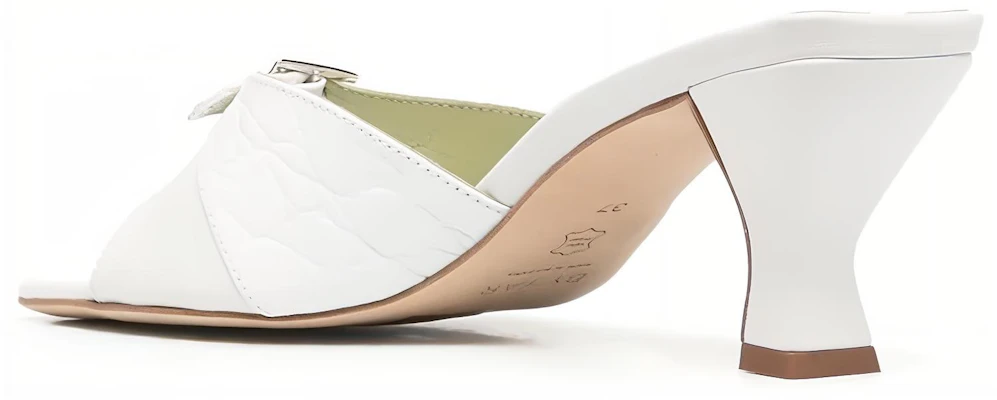 (W) Sandal Tumit Blok Kulit Terbuka 'Putih' Oleh By Far 21SSNOMWHCRE Shop (W) Sandal Tumit Blok Kulit Terbuka 'Putih' Oleh By Far 21SSNOMWHCRE
