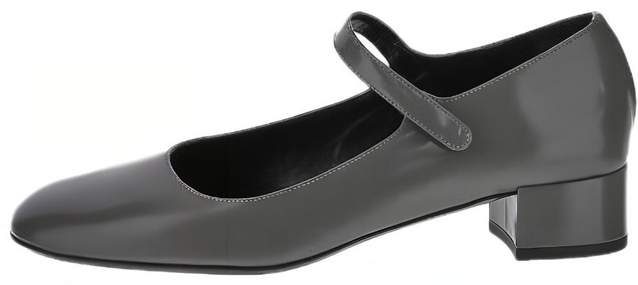 (Women) By Far Leather Buckle 'Grey Chunky Mid-Heel' 22PFGINCEMW Buy (Women) By Far Leather Buckle 'Grey Chunky Mid-Heel' 22PFGINCEMW