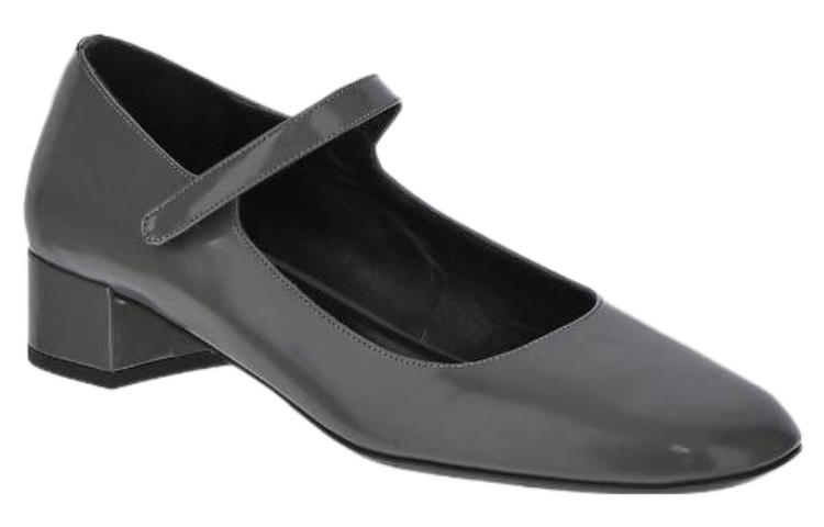 Order (Women) By Far Leather Buckle 'Grey Chunky Mid-Heel' 22PFGINCEMW