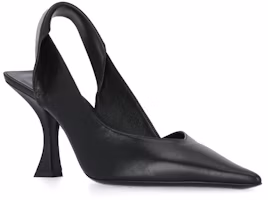 Order (W) By Far Tacones Altos de Cuero de Moda Chunky 9cm 'Negro' 23SSYAPBLNAPBL