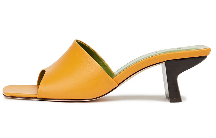 (W) By Far Leather Fashion Sandals 'Orange'