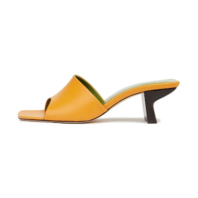 (W) By Far Leather Fashion Sandals 'Orange'