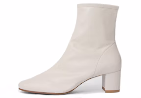 (Women) By Far Leather Fashion Slip-On Ankle Boots 'White' 1660305SWHTL (Women) By Far Leather Fashion Slip-On Ankle Boots 'White' 1660305SWHTL