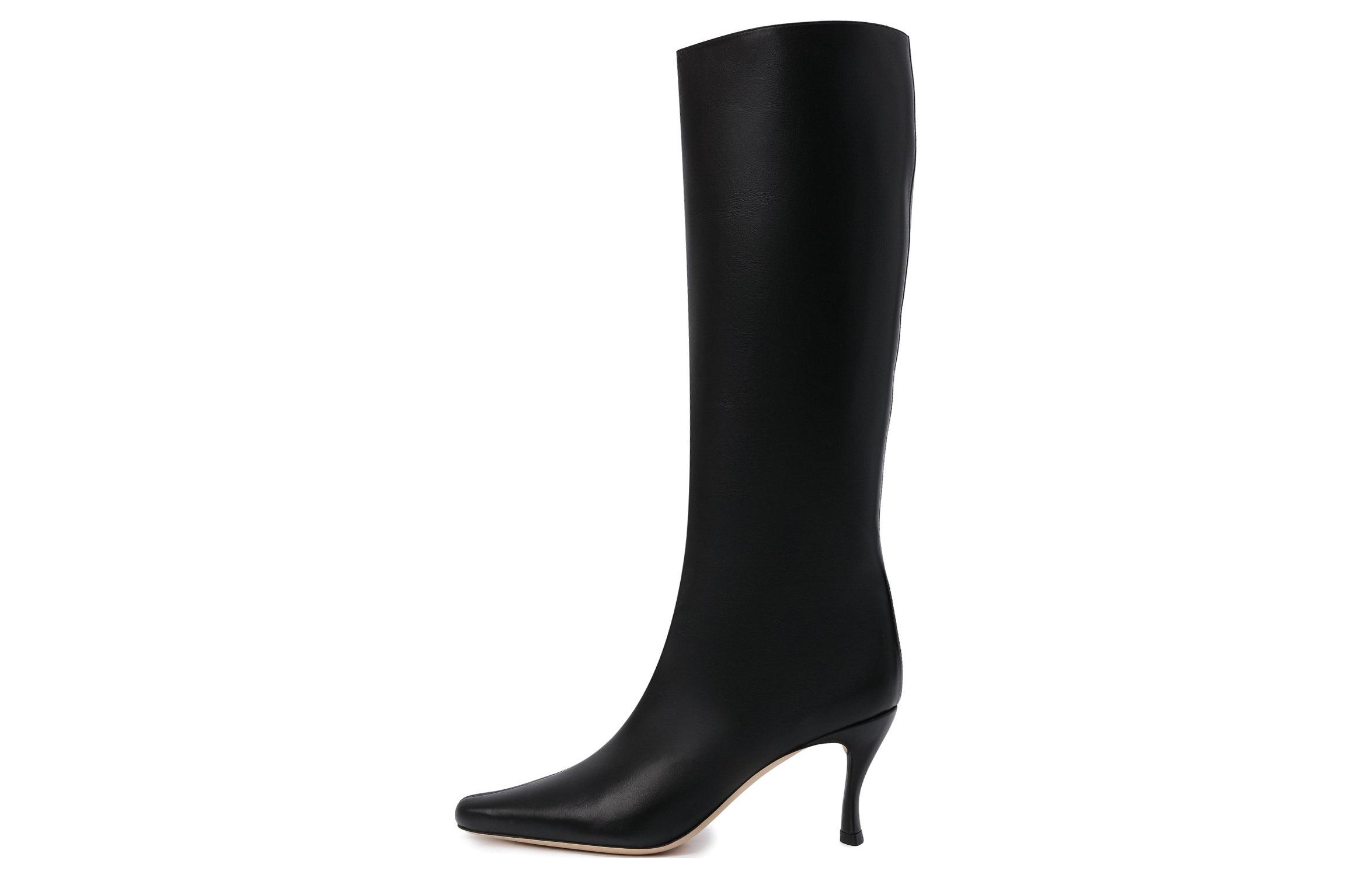 (Women) By Far Leather High-Top Boots 'Warm Black' 21PFSVIDBLSMCB