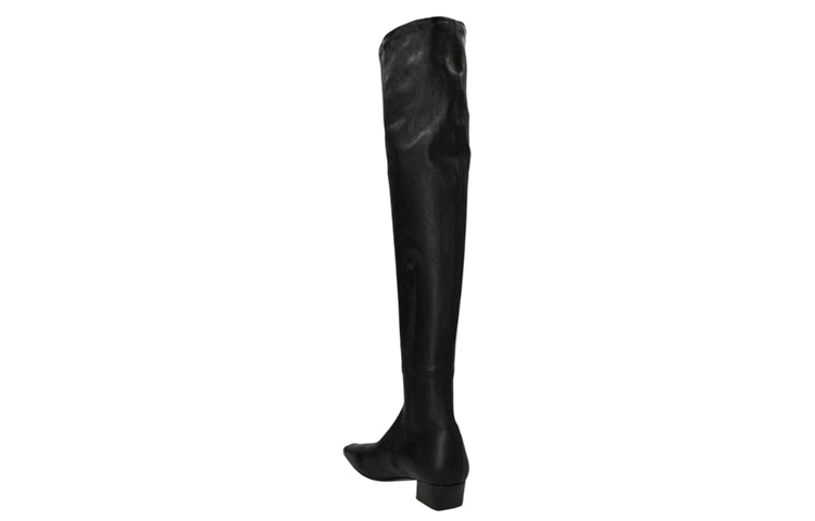 Order (W) By Far Zapatillas Altas de Cuero Sin Cordones 'Negro Moda' 22FWCLTDLNSLBL
