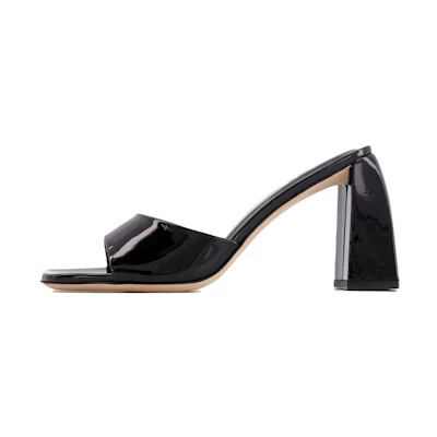 (W) By Far Leather Mules 'Black Fashion'